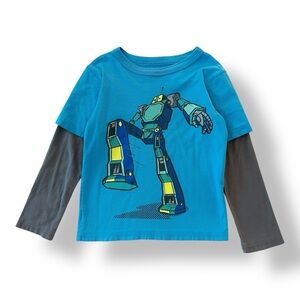 Tea Collection | Robot Layered Sleeve Tee (5 yr) 🤖
